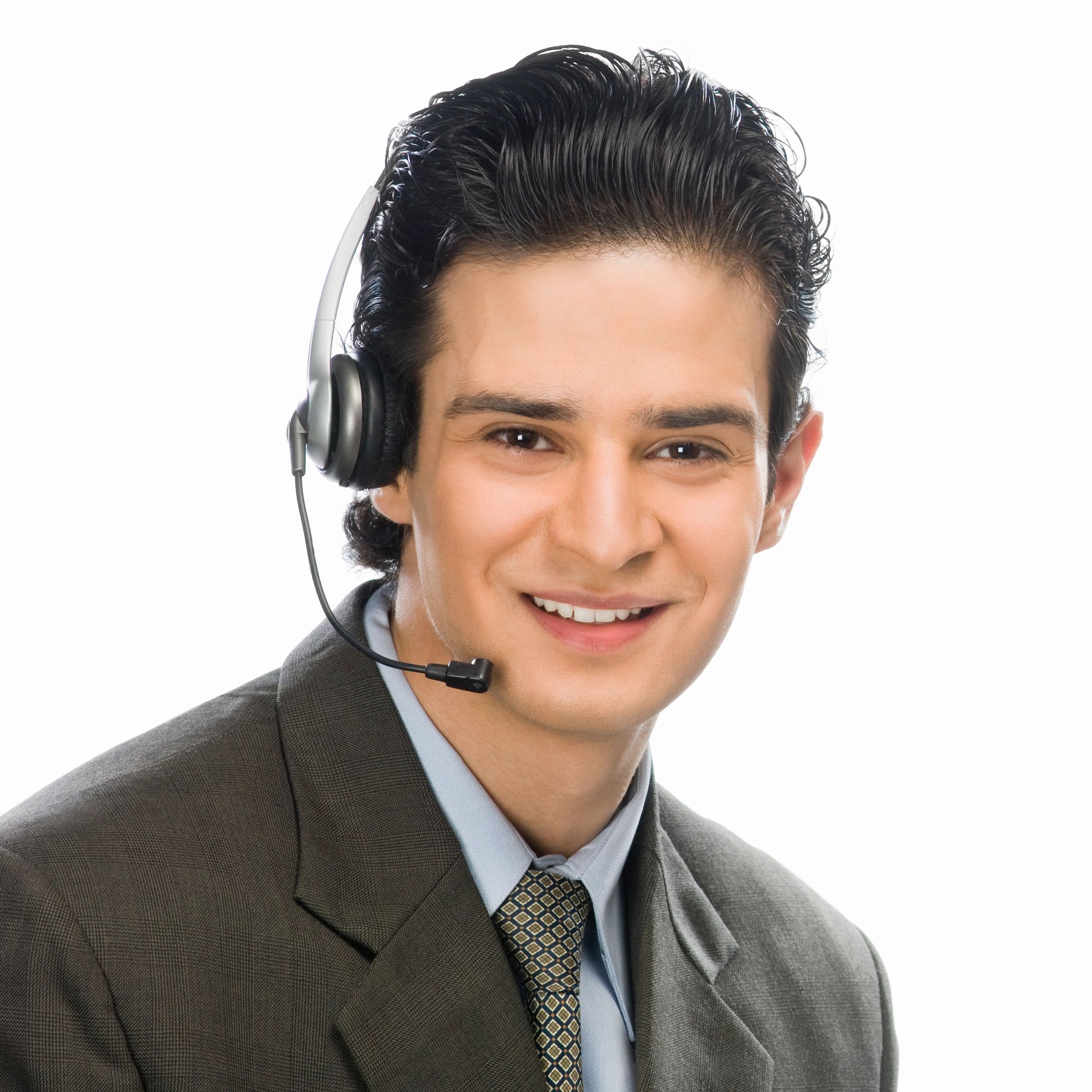 Smiling customer portrait